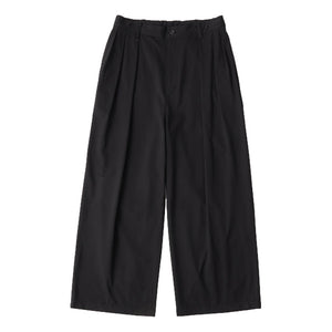 WHITE MOUNTAINEERING 3 TUCK WIDE PANTS-BLACK