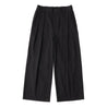 WHITE MOUNTAINEERING 3 TUCK WIDE PANTS-BLACK