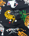 2ND CLOSET TIGERS HARAJUKU PRINTED SUMMER SHIRT-BLACK