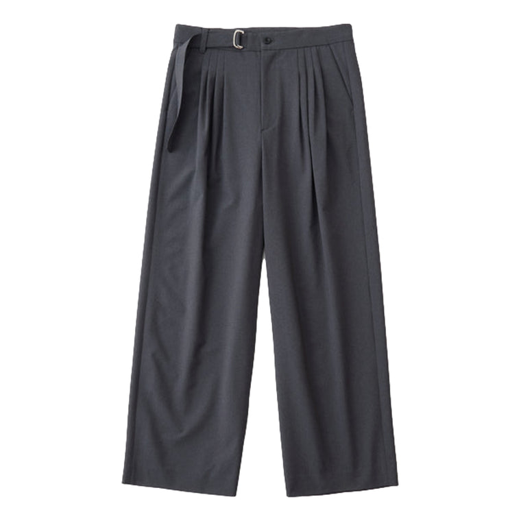 WHITE MOUNTAINEERING 4 TUCK WIDE PANTS-CHARCOAL