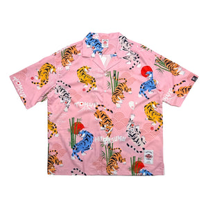 2ND CLOSET TIGERS HARAJUKU PRINTED SUMMER SHIRT-PINK