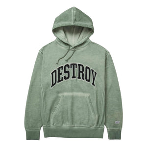 HUF DESTROY REBUILD FADED P/O HOODIE-GREEN