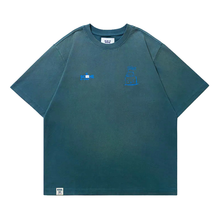 SCENE BY ICE FIRE x TO-FU SUMMER TEE B-BLUE
