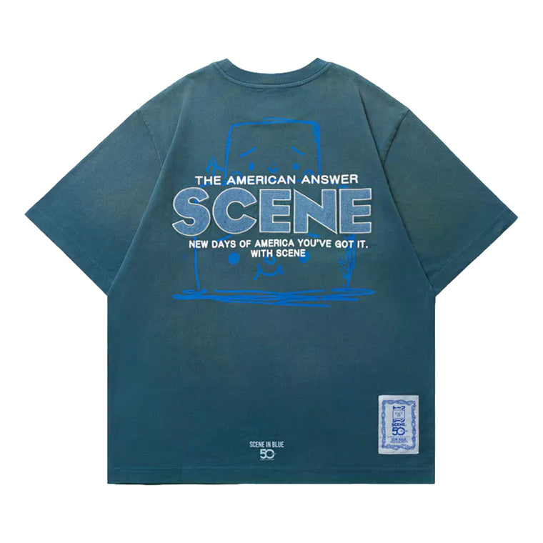 SCENE BY ICE FIRE x TO-FU SUMMER TEE B-BLUE