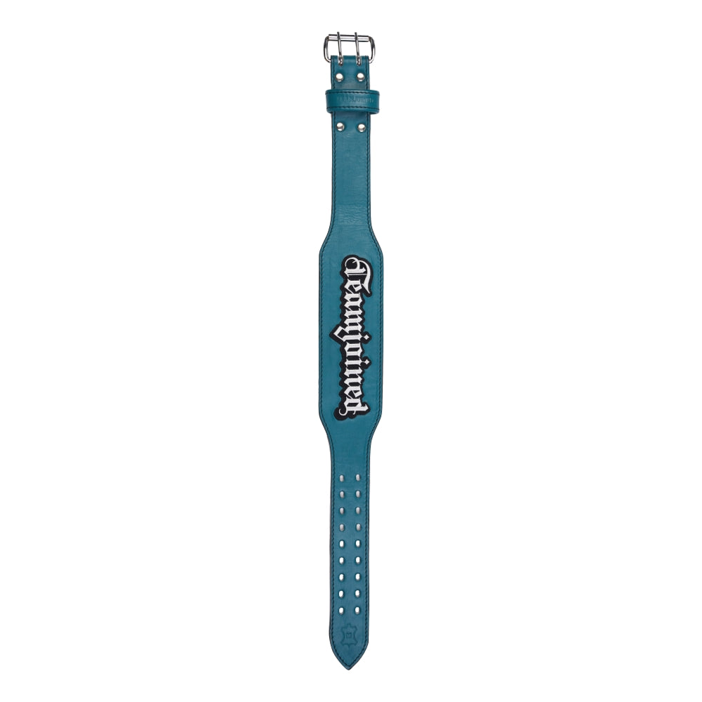 TEAMJOINED 8MM GOTHIC FONT LEATHER LIFTING BELT-GREEN