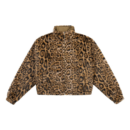 NEUTRAL SOCIETY LEOPARD REVERSIBLE JACKET-BLACK LEOPARD