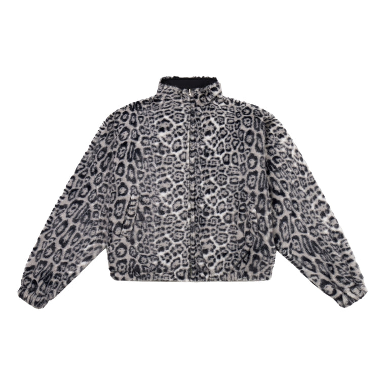 NEUTRAL SOCIETY LEOPARD REVERSIBLE JACKET-GREY LEOPARD