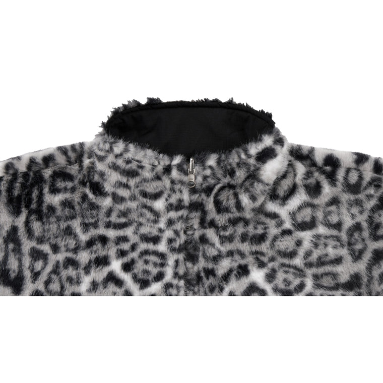 NEUTRAL SOCIETY LEOPARD REVERSIBLE JACKET-GREY LEOPARD
