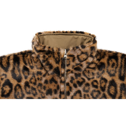 NEUTRAL SOCIETY LEOPARD REVERSIBLE JACKET-BLACK LEOPARD