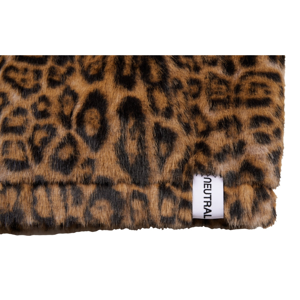 NEUTRAL SOCIETY LEOPARD REVERSIBLE JACKET-BLACK LEOPARD