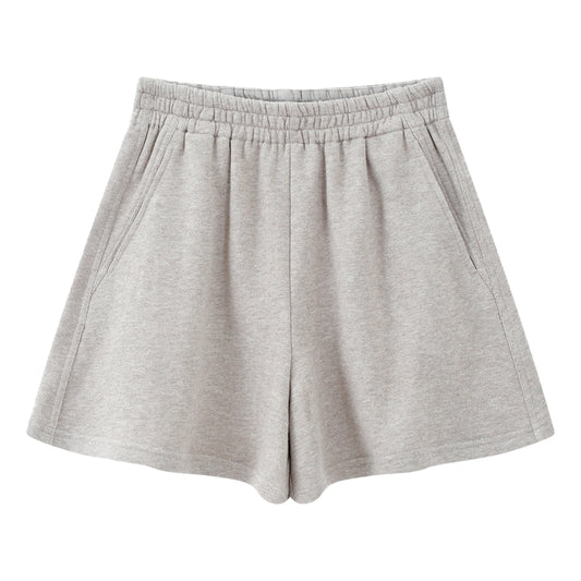 ESPRIT A-LINE FLEECE SHORTS-BEIGE