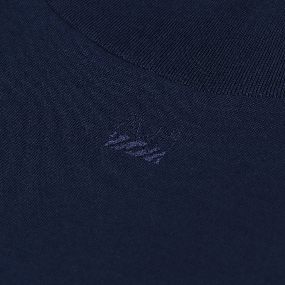 A.H A.H MOCK NECK LONG SLEEVE T-SHIRT-NAVY
