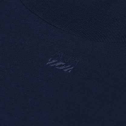 A.H A.H MOCK NECK LONG SLEEVE T-SHIRT-NAVY