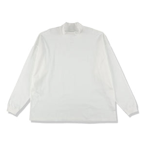 A.H A.H MOCK NECK LONG SLEEVE T-SHIRT-WHITE