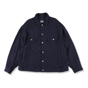 A.H A.H TRUCKER JACKET-NAVY