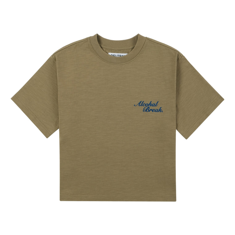 NEUTRAL SOCIETY ALCOHOL BREAK TEE-BROWN