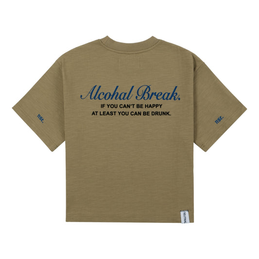 NEUTRAL SOCIETY ALCOHOL BREAK TEE-BROWN
