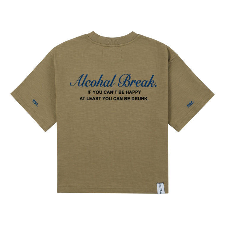 NEUTRAL SOCIETY ALCOHOL BREAK TEE-BROWN