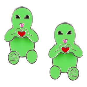 RIPNDIP ALIEN LOVES EARRING SET-GREEN
