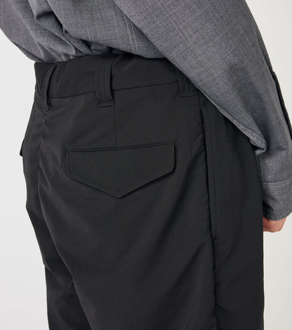 Nanamica ALPHADRY DOUBLE PLEAT SHORTS-BLACK