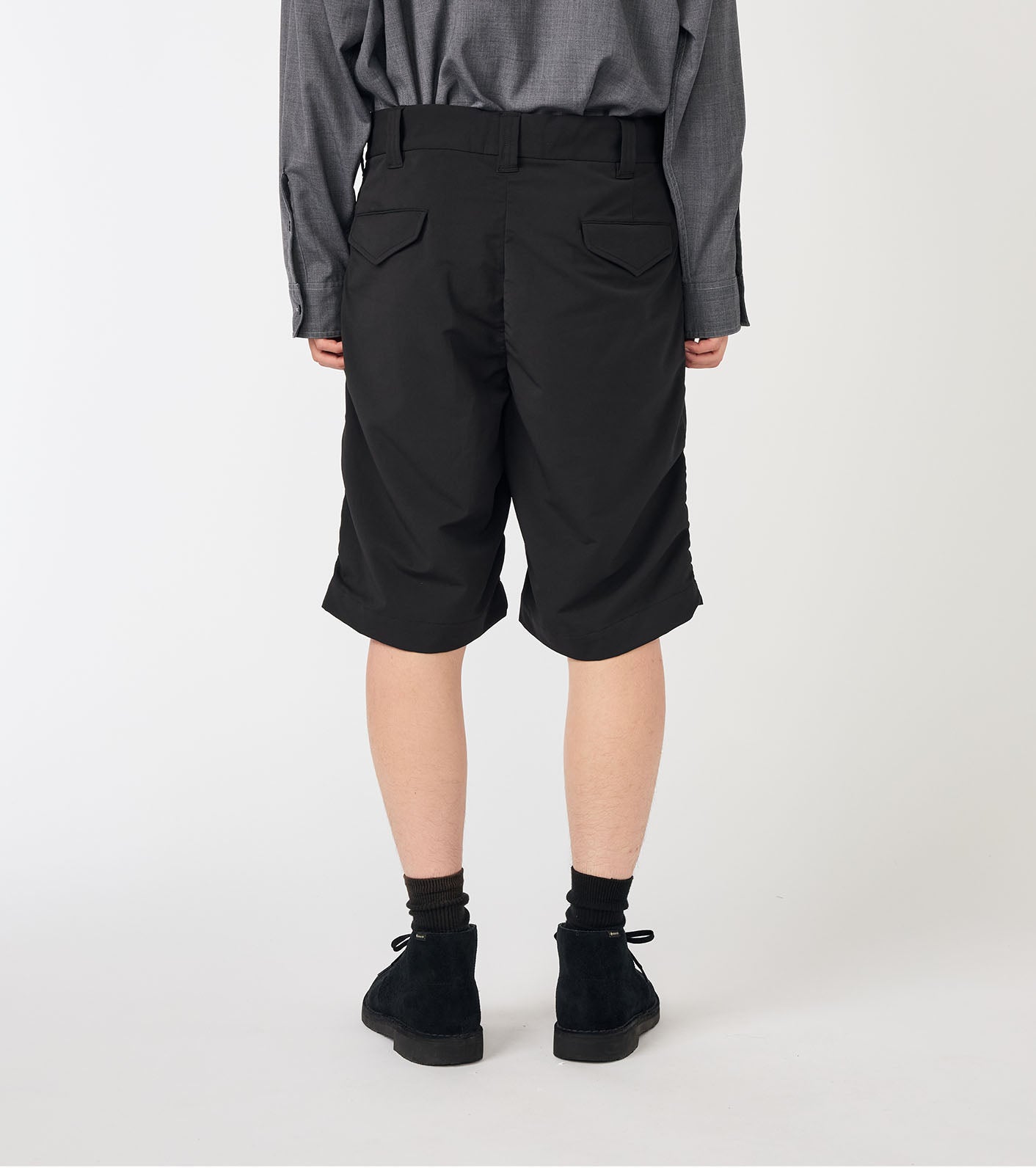 Nanamica ALPHADRY DOUBLE PLEAT SHORTS-BLACK