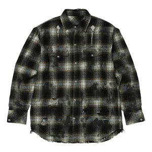 THUG CLUB ANGELS DAMAGED SHIRT-BROWN