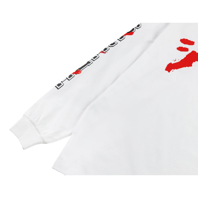 SCENE BY ICE FIRE ANIME B_LONG TEE-WHITE RED