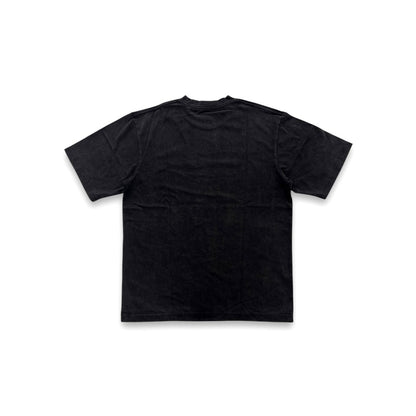 2ND CLOSET APPLE SAVE WORLD PRINED T-SHIRT-BLACK