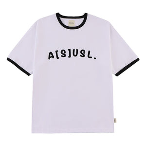 A[S]USL LOGO RINGER TEE-WHITE