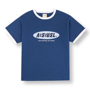 A[S]USL WOMEN'S VINTAGE RINGER TEE-NAVY