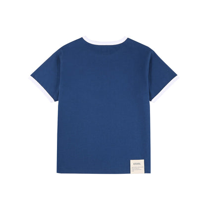 A[S]USL WOMEN'S VINTAGE RINGER TEE-NAVY