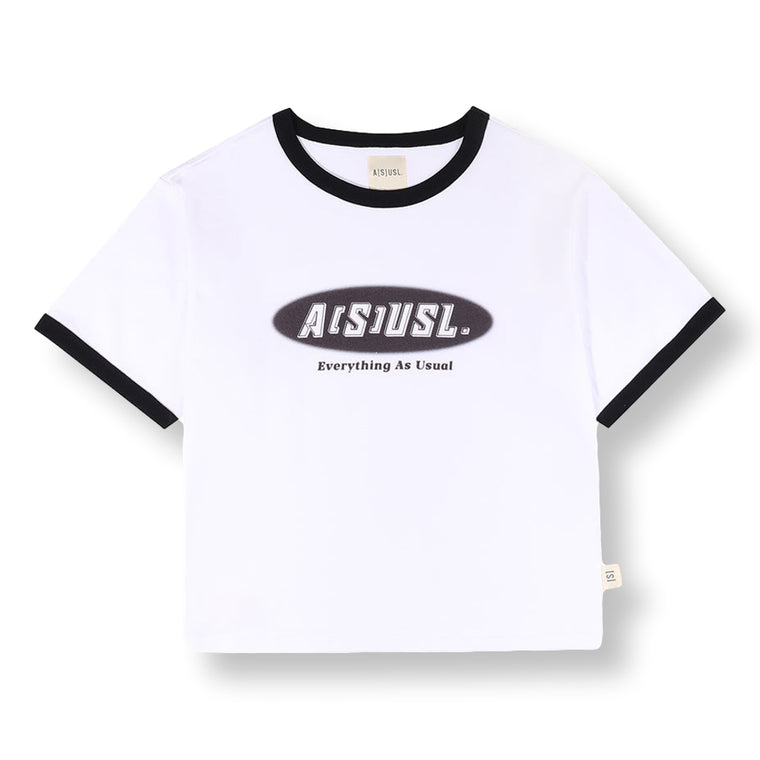 A[S]USL WOMEN'S VINTAGE RINGER TEE-WHITE
