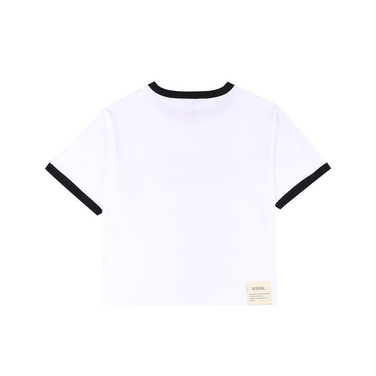 A[S]USL WOMEN'S VINTAGE RINGER TEE-WHITE