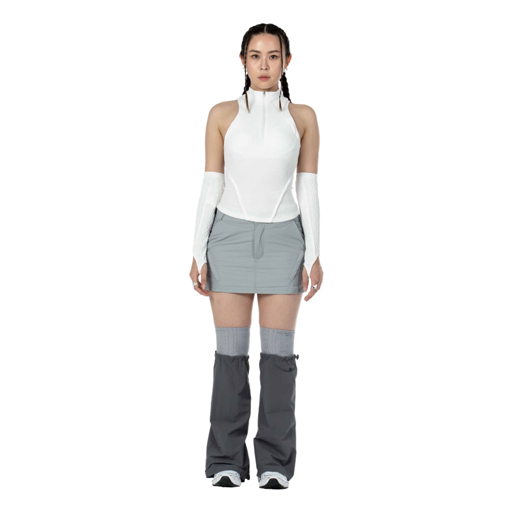 ASTRA POLISH MINI SKIRT-DARK GREY