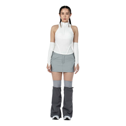 ASTRA POLISH MINI SKIRT-DARK GREY