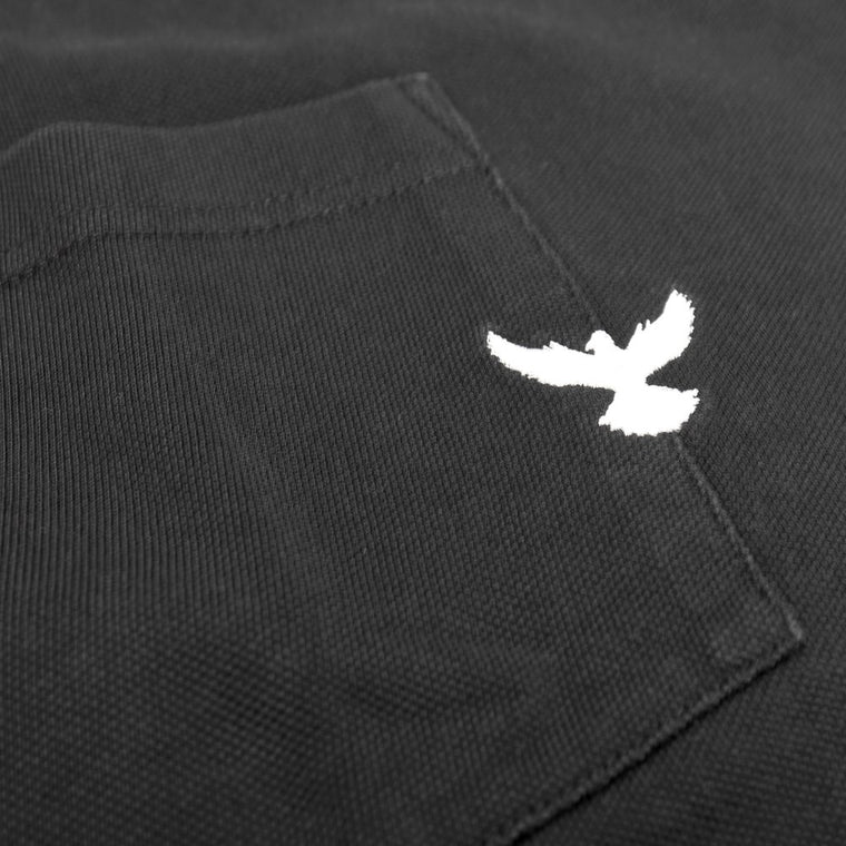 2ND CLOSET PEACE PIGEON REWORKED POLO SHIRT-BLACK