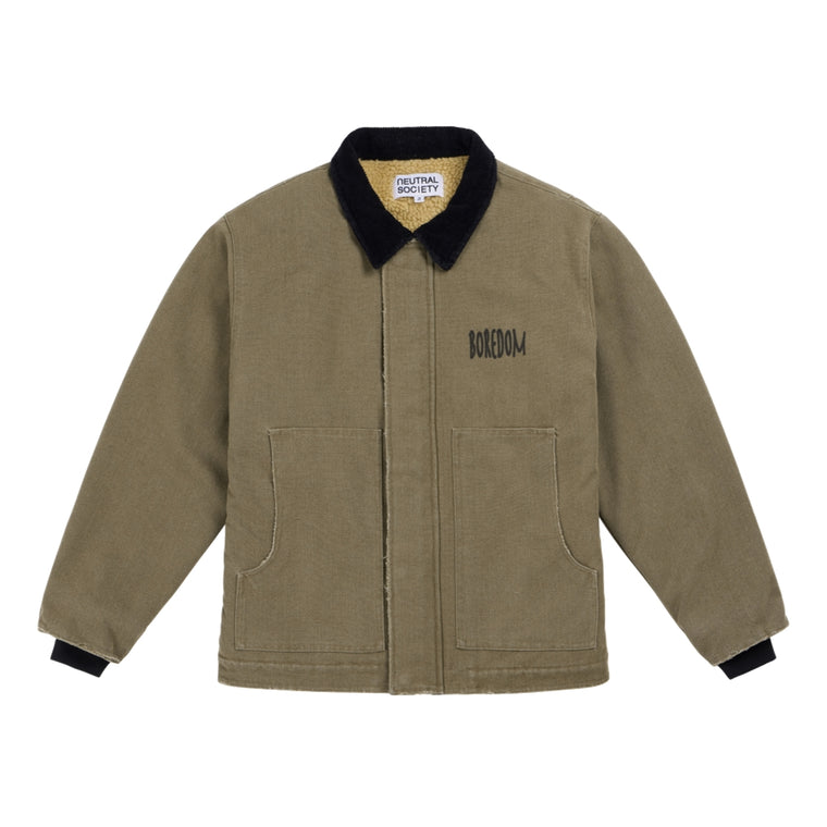 NEUTRAL SOCIETY BOREDOM CANVAS JACKET-OLIVE
