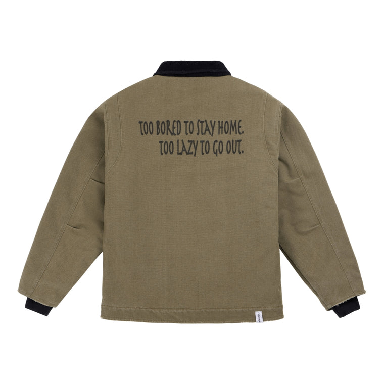 NEUTRAL SOCIETY BOREDOM CANVAS JACKET-OLIVE
