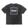 #FR2 ACID WASH EMBROIDERY PAISLEY T-SHIRT-BLACK