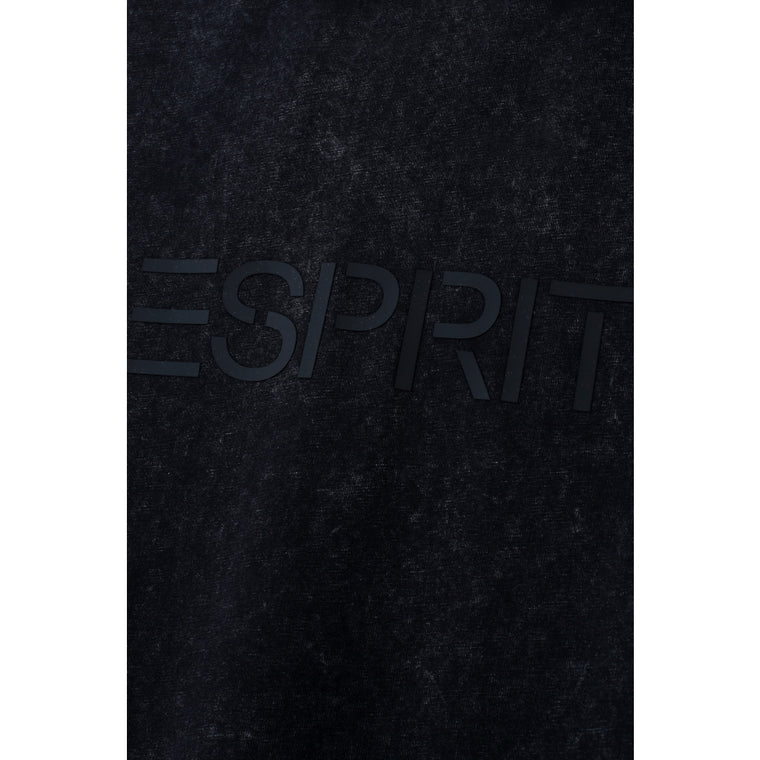 ESPRIT ACID WASH LOGO T-SHIRT（UNISEX）-BLACK