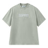 ESPRIT ACID WASH LOGO T-SHIRT（UNISEX）-KHAKI