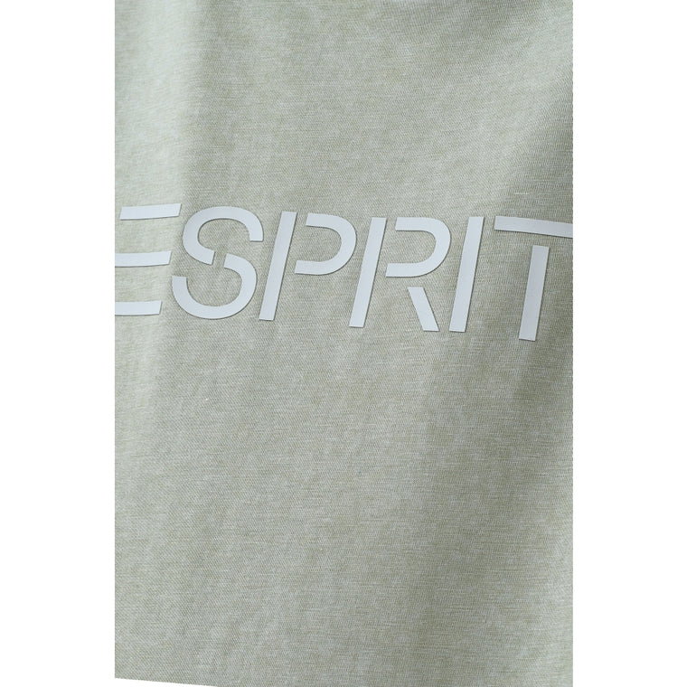 ESPRIT ACID WASH LOGO T-SHIRT（UNISEX）-KHAKI