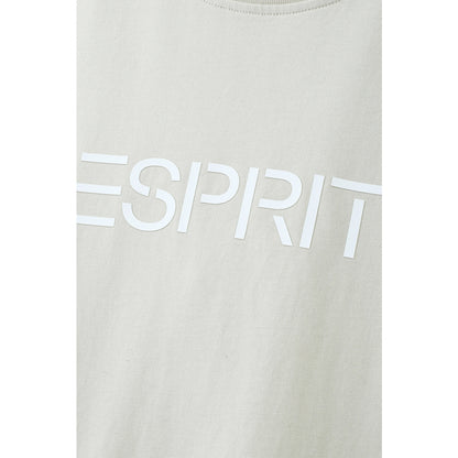 ESPRIT ACID WASH LOGO T-SHIRT（UNISEX）-OFF WHITE