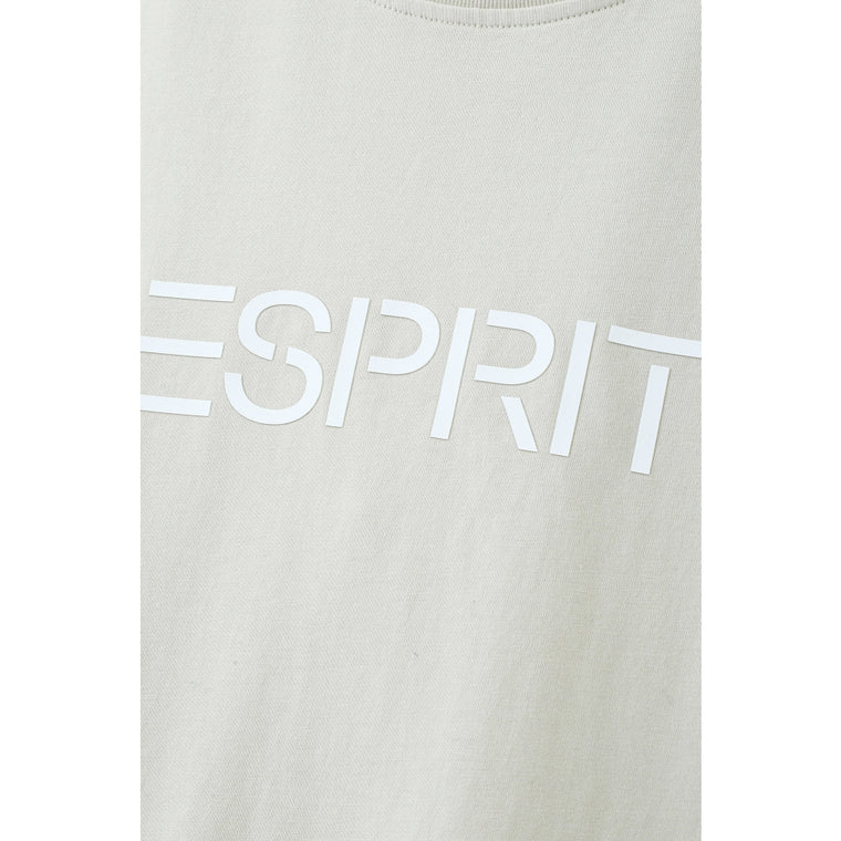 ESPRIT ACID WASH LOGO T-SHIRT（UNISEX）-OFF WHITE