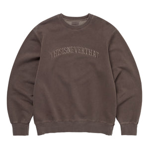 THIS IS NEVER THAT ARCH-LOGO CREWNECK-DARK CHOCOLATE