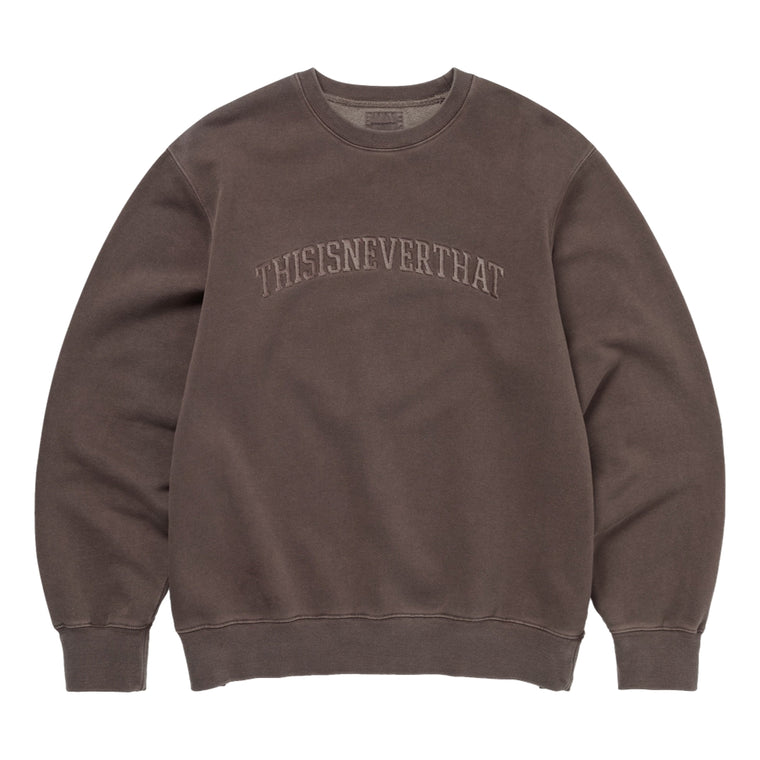 THIS IS NEVER THAT ARCH-LOGO CREWNECK-DARK CHOCOLATE
