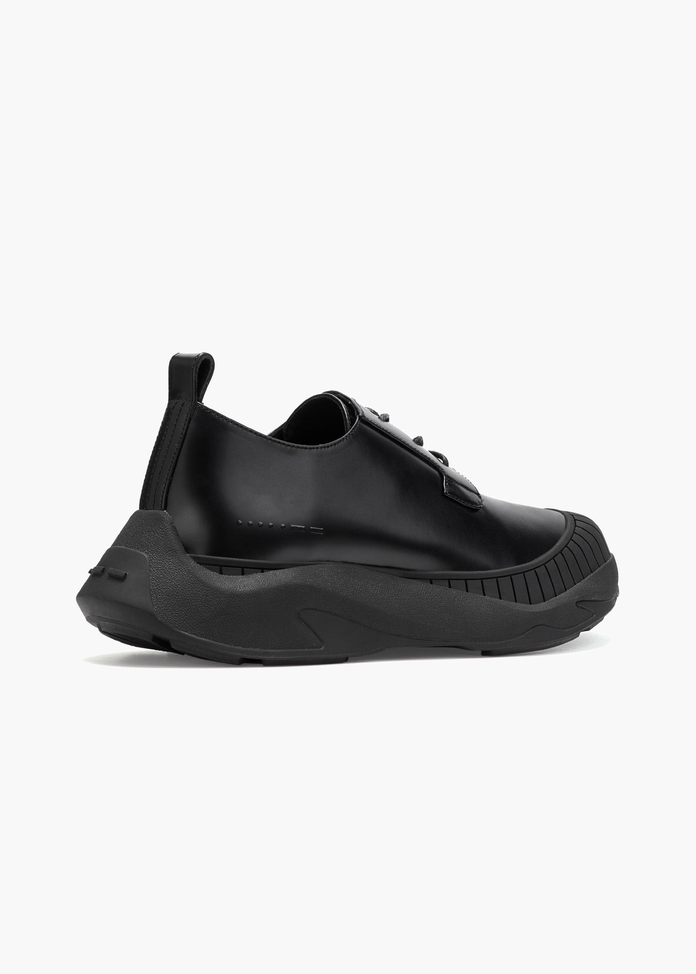 HIDDEN WHITE ASHER LEATHER OXFORD SHOES-BLACK