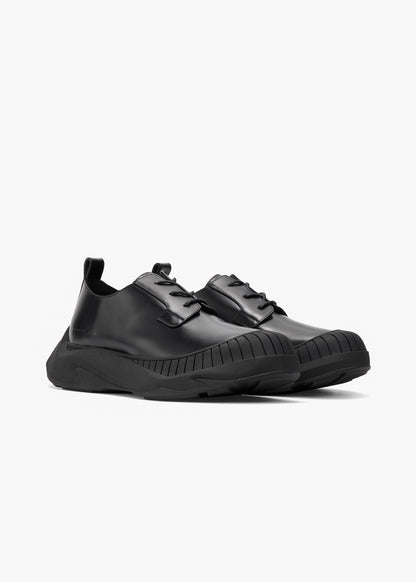 HIDDEN WHITE ASHER LEATHER OXFORD SHOES-BLACK