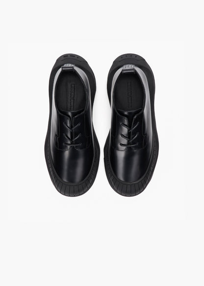 HIDDEN WHITE ASHER LEATHER OXFORD SHOES-BLACK