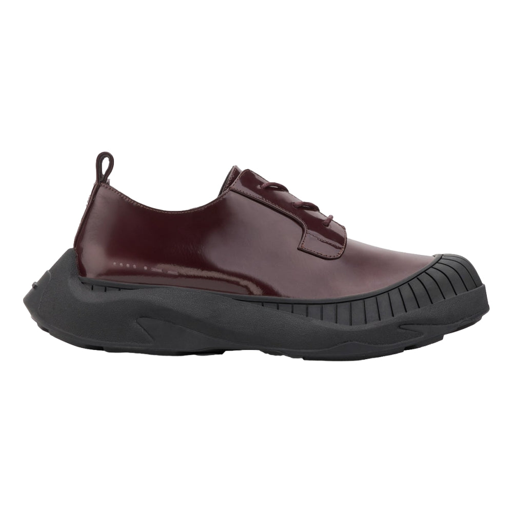 HIDDEN WHITE ASHER LEATHER OXFORD SHOES-BURGUNDY